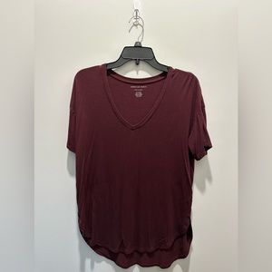 maroon American Eagle soft and sexy oversized t-shirt